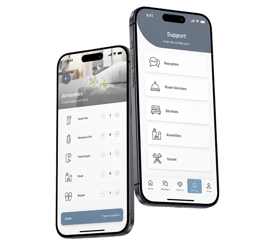 Concierge support screen