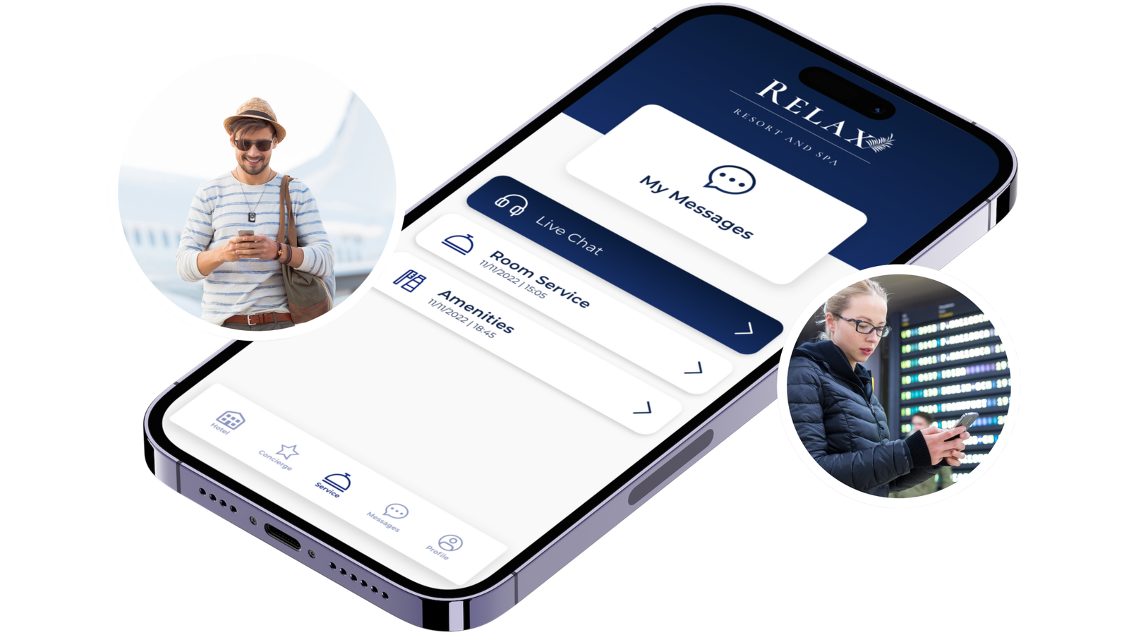 Messaging hub screen